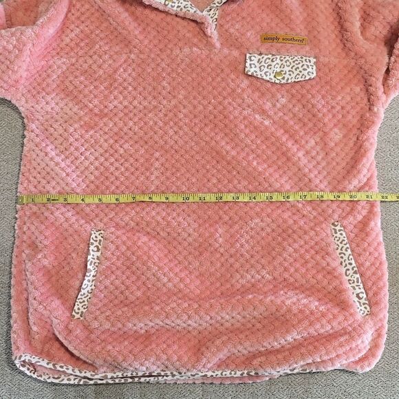Simply Southern Peachy Pink Textured Soft Pullover Jacket - Size XL - Picture 9 of 16